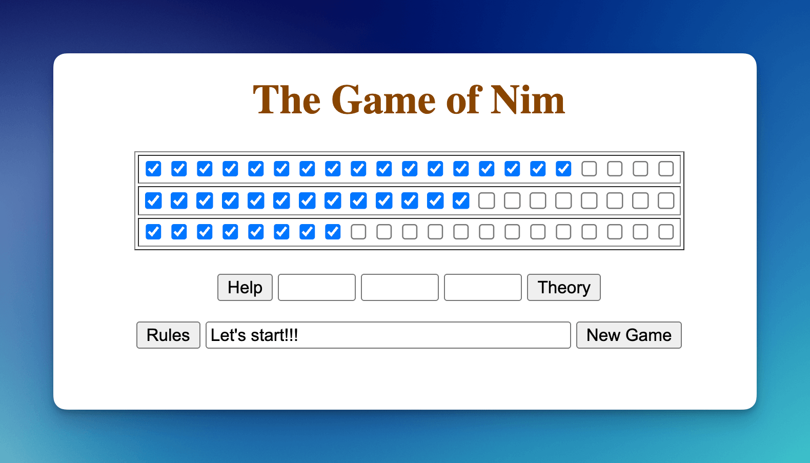 How to beat "The Game of Nim"