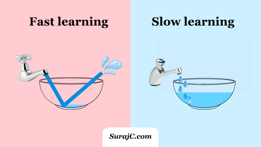 Fast learning vs slow learning